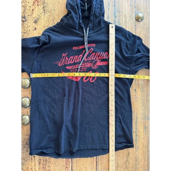 Men's Black Long Sleeve Grand Canyon Hooded Shirt, long sleeve shirt,‎ - Picture 4 of 4